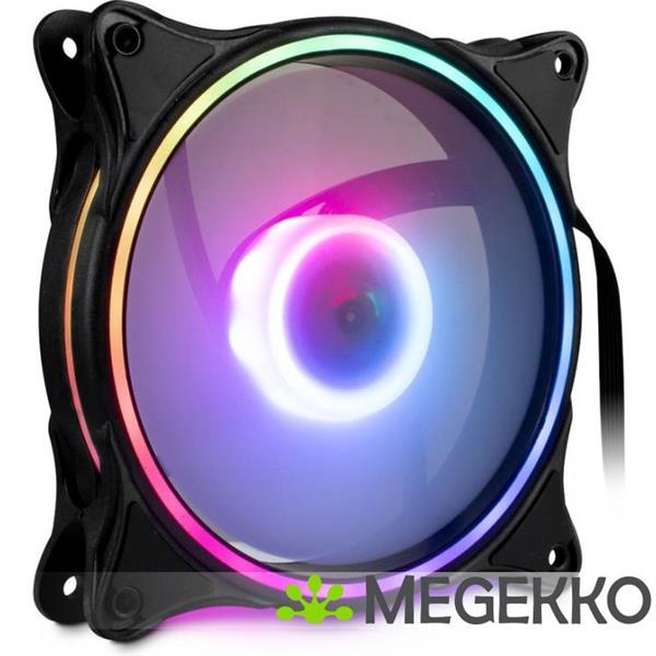 Grote foto inter tech argus rs 08 computer behuizing ventilator 12 cm zwart wit 3 stuk s computers en software overige computers en software