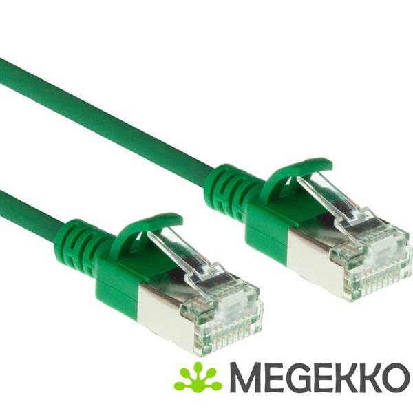 Grote foto act groene 5 meter lszh u ftp cat6a datacenter slimline patchkabel snagless met rj45 connectoren computers en software netwerkkaarten routers en switches