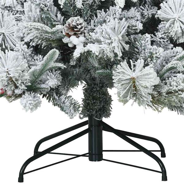 Grote foto vidaxl kunst kerstboom met geveerde takken sneeuw bedekt wit 210 cm diversen overige diversen