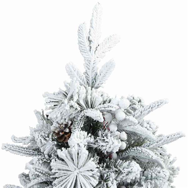 Grote foto vidaxl kunst kerstboom met geveerde takken sneeuw bedekt wit 150 cm diversen overige diversen