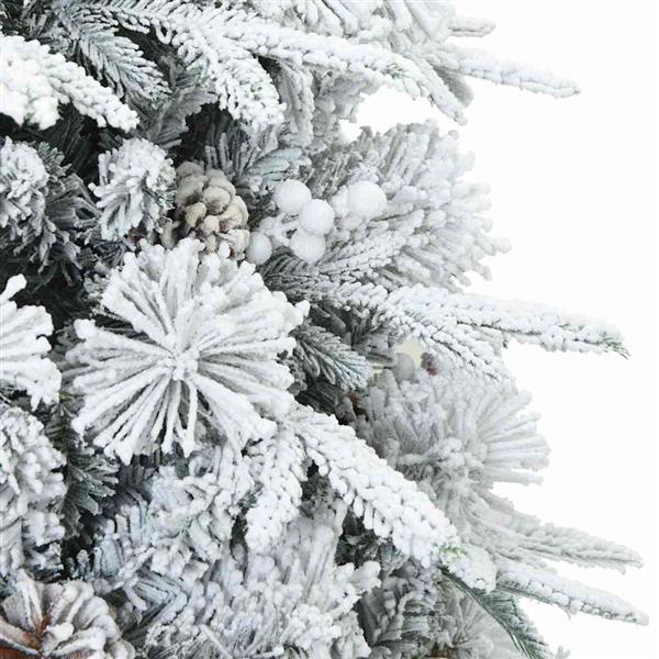 Grote foto vidaxl kunst kerstboom met geveerde takken sneeuw bedekt wit 150 cm diversen overige diversen