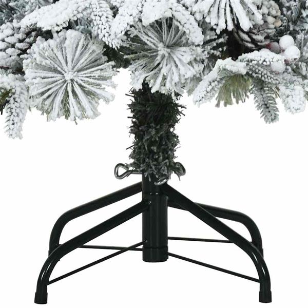 Grote foto vidaxl kunst kerstboom met geveerde takken sneeuw bedekt wit 150 cm diversen overige diversen