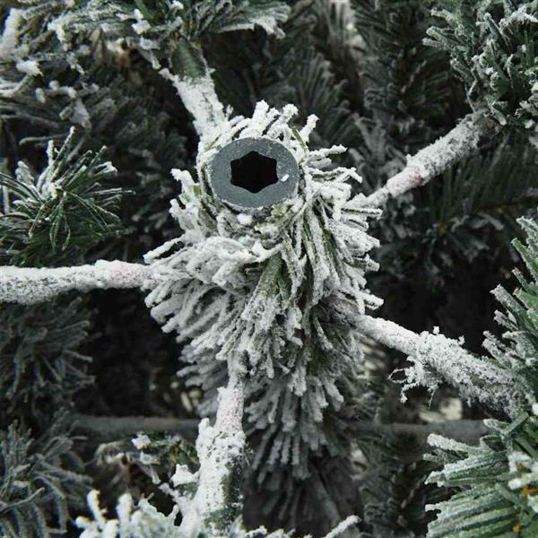 Grote foto vidaxl kunst kerstboom met geveerde takken sneeuw bedekt wit 150 cm diversen overige diversen