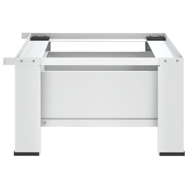 Grote foto vidaxl wasmachineverhoger met lade wit witgoed en apparatuur wasmachines