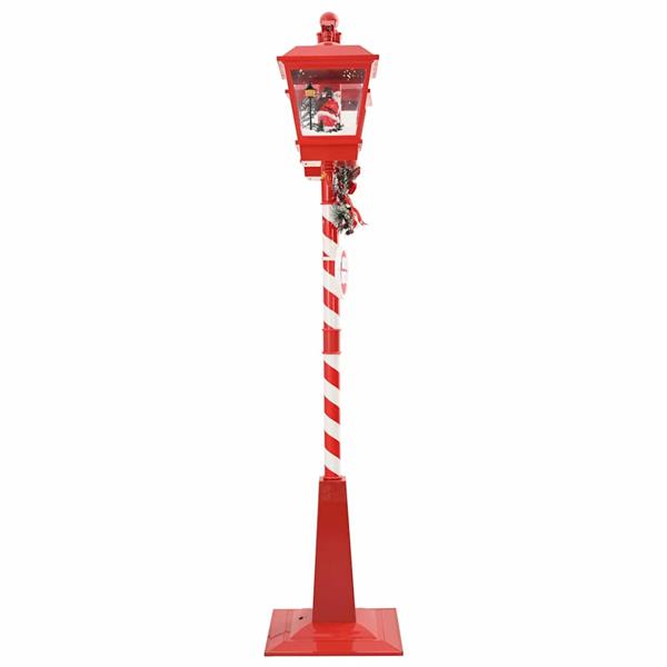 Grote foto vidaxl kerststraatlamp met 2 lantaarns rood 40 5 x 80 x 188 cm diversen overige diversen