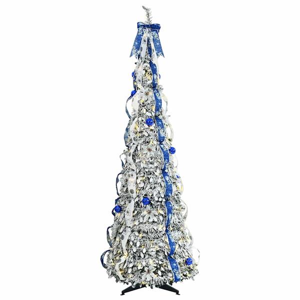 Grote foto vidaxl kunstkerstboom met 200 led met standaard groen 210 cm pvc diversen overige diversen