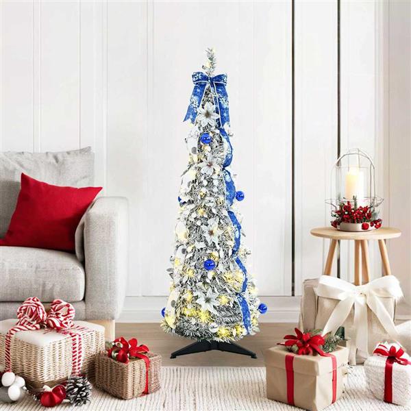 Grote foto vidaxl kunstkerstboom met 50 led met standaard groen 120 cm pvc diversen overige diversen
