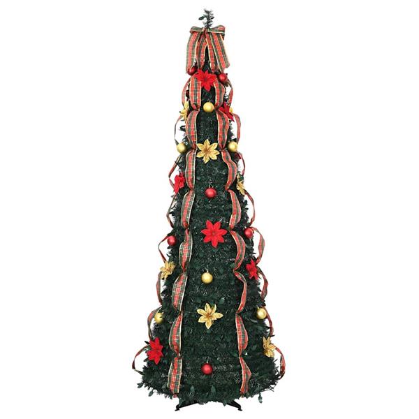 Grote foto vidaxl kunstkerstboom met 200 led met standaard groen 210 cm pvc diversen overige diversen