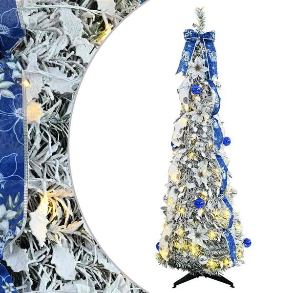 Grote foto vidaxl kunstkerstboom met 100 led met standaard groen 150 cm pvc diversen overige diversen