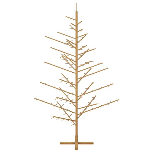 Grote foto vidaxl houten kerstboom met standaard bruin 210 cm massief grenenhout diversen overige diversen