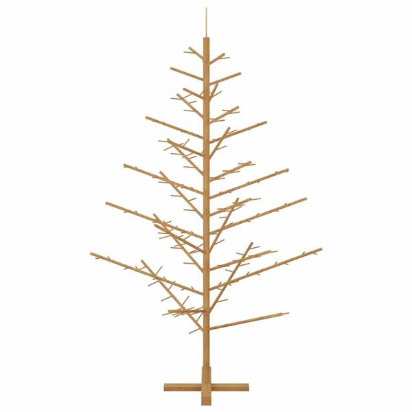 Grote foto vidaxl houten kerstboom met standaard bruin 180 cm massief grenenhout diversen overige diversen