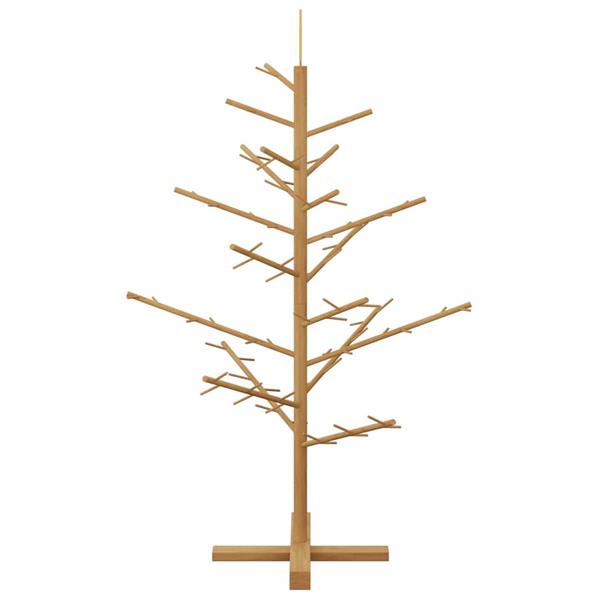 Grote foto vidaxl houten kerstboom met standaard bruin 125 cm massief grenenhout diversen overige diversen