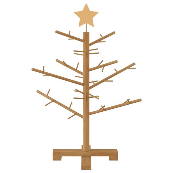 Grote foto vidaxl houten kerstboom met standaard bruin 75 cm massief grenenhout diversen overige diversen