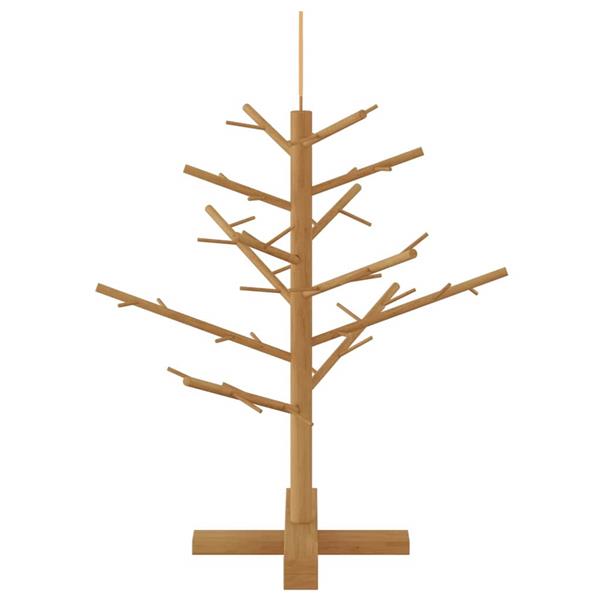 Grote foto vidaxl houten kerstboom met standaard bruin 75 cm massief grenenhout diversen overige diversen