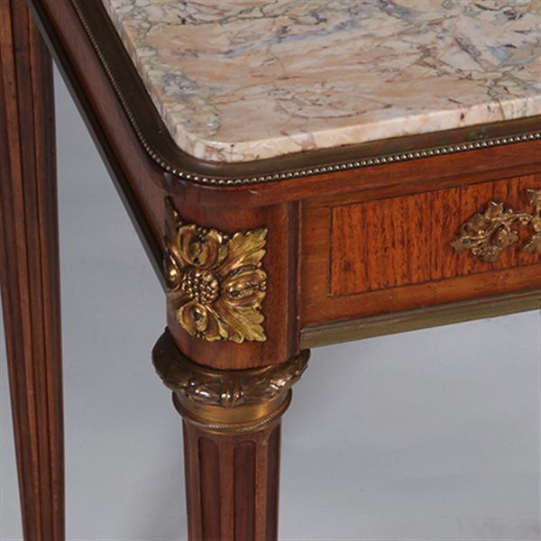 Grote foto gesigneerd sormani franse mahonie bijzettafel met lade napoleon iii no.331530 antiek en kunst stoelen en banken