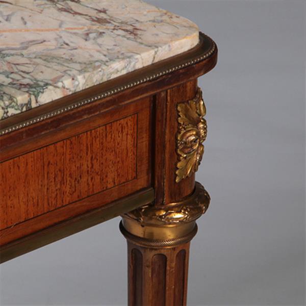 Grote foto gesigneerd sormani franse mahonie bijzettafel met lade napoleon iii no.331530 antiek en kunst stoelen en banken