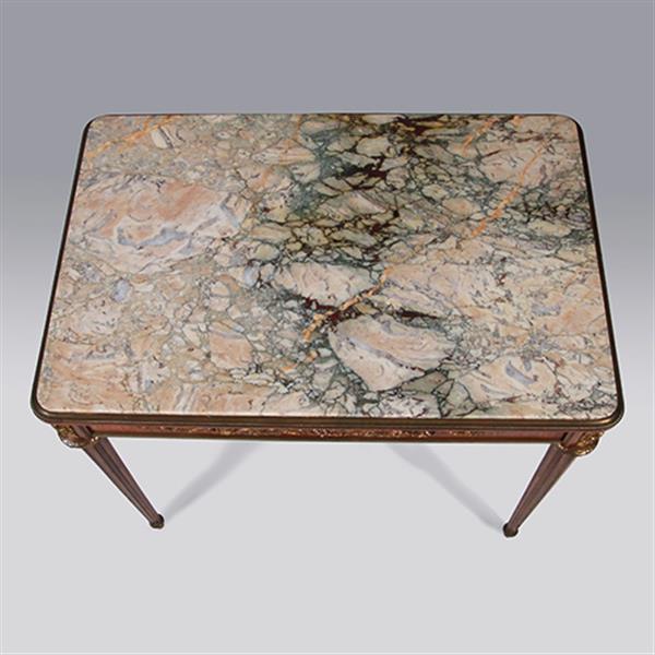 Grote foto gesigneerd sormani franse mahonie bijzettafel met lade napoleon iii no.331530 antiek en kunst stoelen en banken