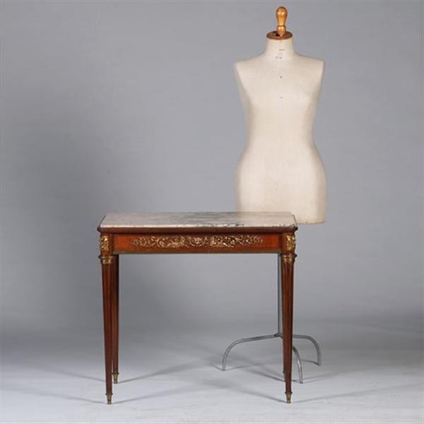 Grote foto gesigneerd sormani franse mahonie bijzettafel met lade napoleon iii no.331530 antiek en kunst stoelen en banken
