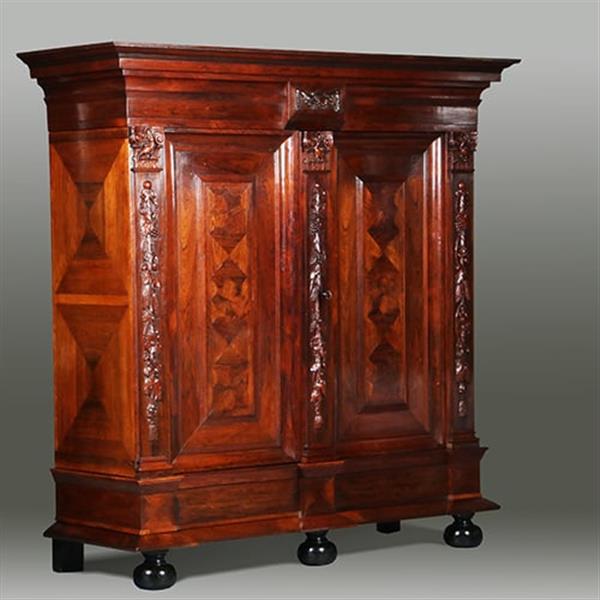 Grote foto majestieuze en zeer verfijnde rankenkast ca 1800 no.331520 antiek en kunst stoelen en banken