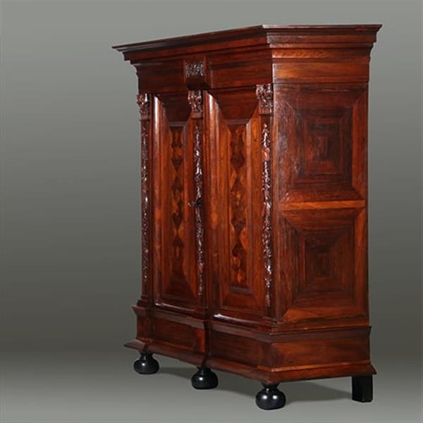 Grote foto majestieuze en zeer verfijnde rankenkast ca 1800 no.331520 antiek en kunst stoelen en banken