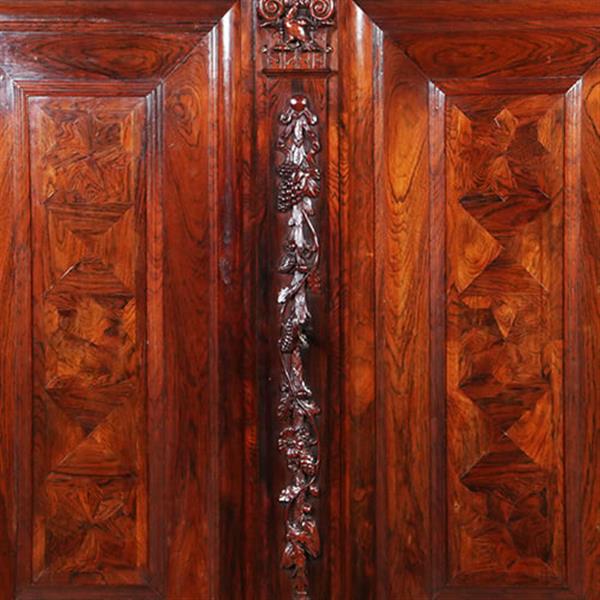 Grote foto majestieuze en zeer verfijnde rankenkast ca 1800 no.331520 antiek en kunst stoelen en banken