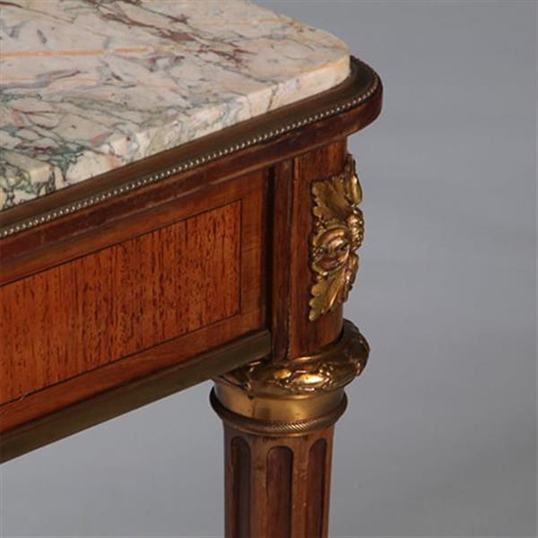 Grote foto gesigneerd sormani franse mahonie bijzettafel met lade napoleon iii no.331530 antiek en kunst stoelen en banken