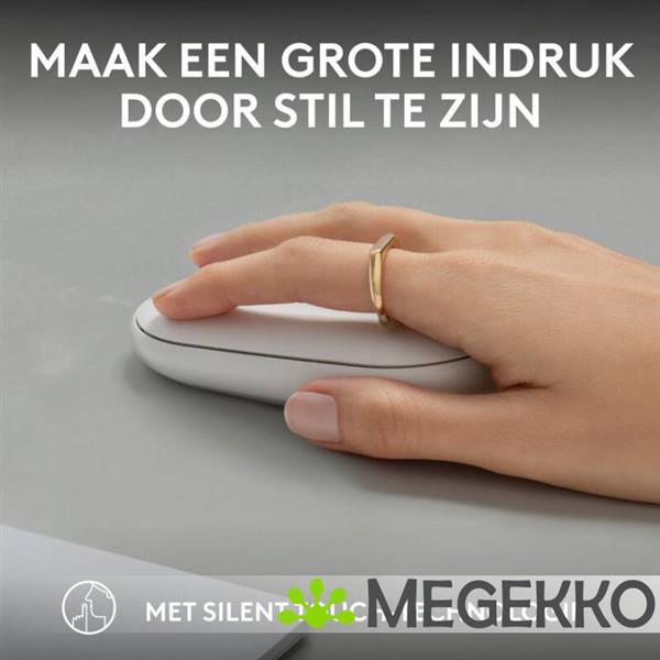 Grote foto logitech pebble 2 m350s wit draadloze muis computers en software overige computers en software