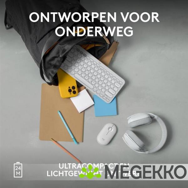 Grote foto logitech pebble 2 m350s wit draadloze muis computers en software overige computers en software