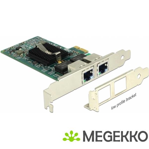Grote foto delock 89944 pci express x1 kaart 2 x rj45 gigabit lan i82576 computers en software netwerkkaarten routers en switches