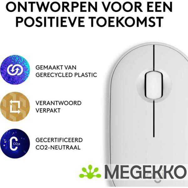 Grote foto logitech pebble 2 m350s wit draadloze muis computers en software overige computers en software