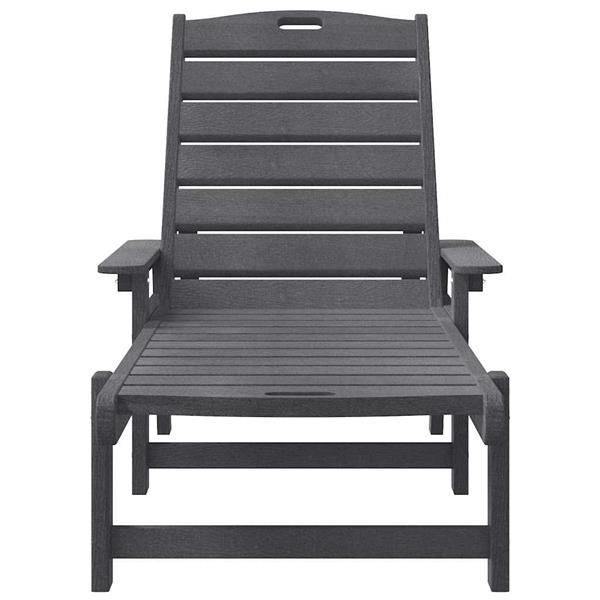 Grote foto vidaxl ligstoel lichtgrijs 73.5 x 92 x 90cm hdpe tuin en terras tuinmeubelen