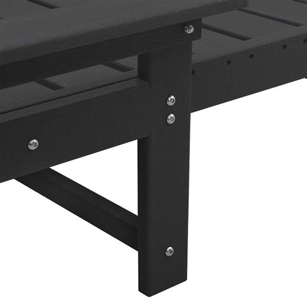 Grote foto vidaxl ligstoel zwart 73.5 x 92 x 90cm hdpe tuin en terras tuinmeubelen