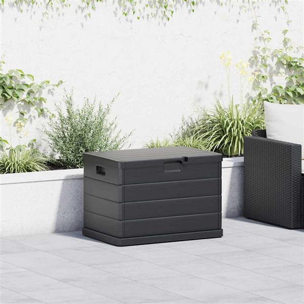 Grote foto vidaxl tuinopslagdoos antraciet 77 5 x 54 5 x 53 cm kunststof tuin en terras overige tuin en terras