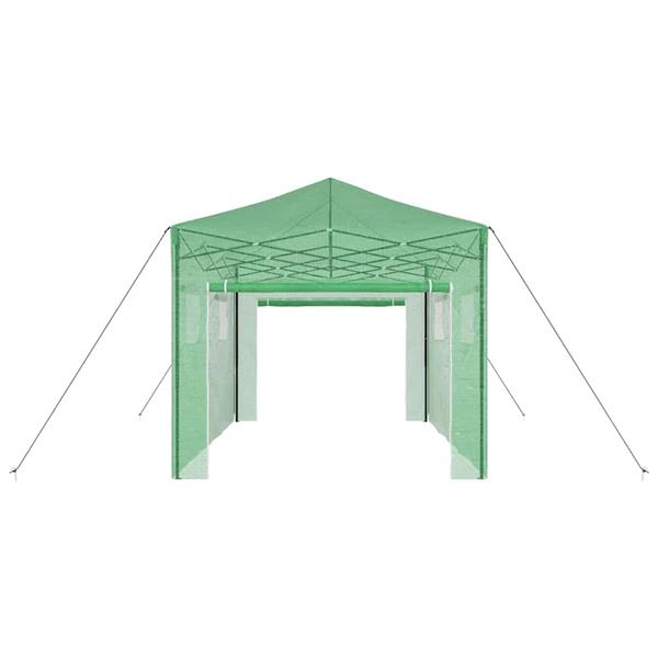 Grote foto vidaxl kas met dak groen 290 x 430 x 315 cm staal tuin en terras overige tuin en terras