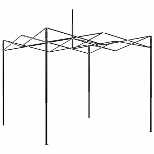 Grote foto vidaxl kas met dak groen 290 x 290 x 315 cm staal tuin en terras overige tuin en terras