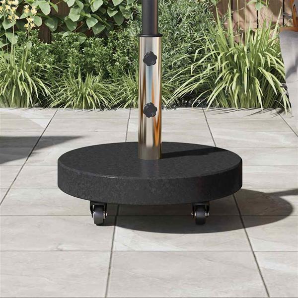 Grote foto vidaxl parasolvoet zwart 45 x 45 x 45 cm graniet tuin en terras overige tuin en terras