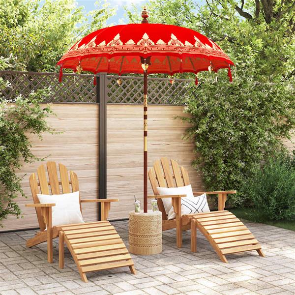 Grote foto vidaxl balinese parasol rood 180 190 x 260 cm katoen en massief hout tuin en terras overige tuin en terras