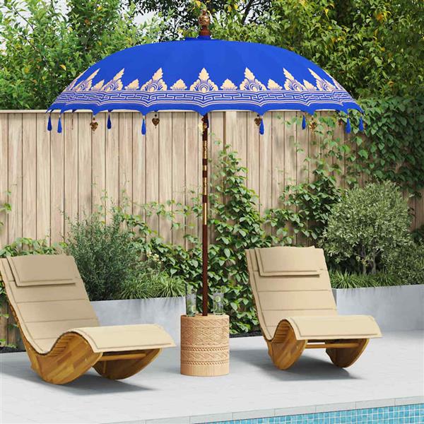 Grote foto vidaxl balinese parasol blauw 210 220 x 260 cm tuin en terras overige tuin en terras