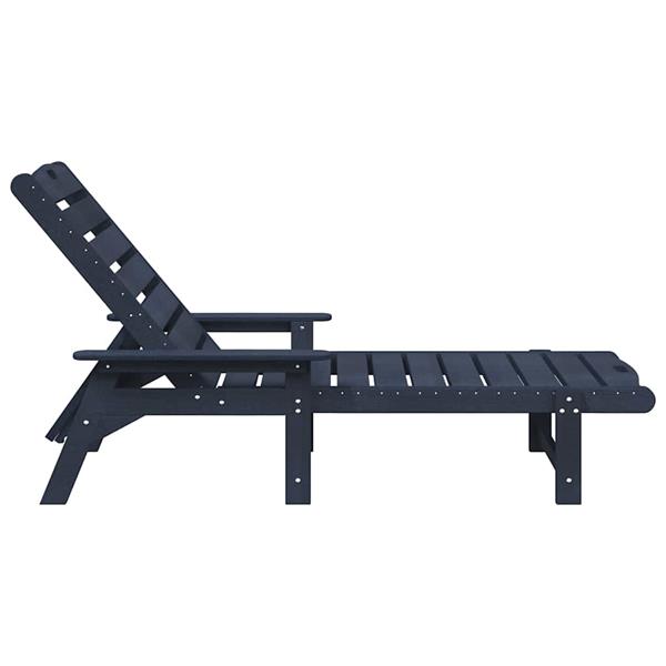 Grote foto vidaxl ligstoel met kussen marineblauw 73.5 x 92 x 90cm hdpe tuin en terras tuinmeubelen