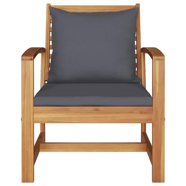 Grote foto vidaxl tuinstoelen 2 pcs naturel 60 x 65 x 76.5 cm massief teakhout tuin en terras tuinmeubelen