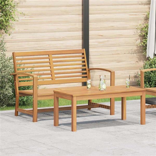 Grote foto vidaxl tuin sofa set naturel massief teakhout tuin en terras tuinmeubelen