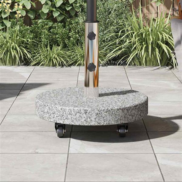Grote foto vidaxl parasolvoet grijs 45 x 45 x 45 cm graniet tuin en terras overige tuin en terras