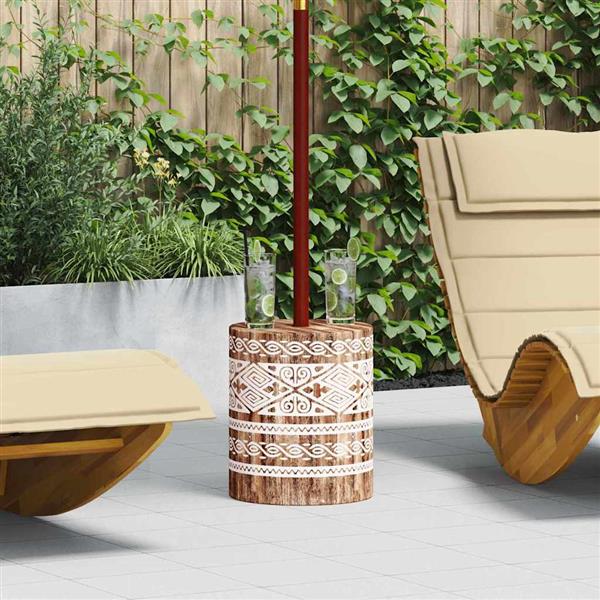 Grote foto vidaxl parasolvoet anders wit gewassen 34 x 40 cm massief hout tuin en terras overige tuin en terras