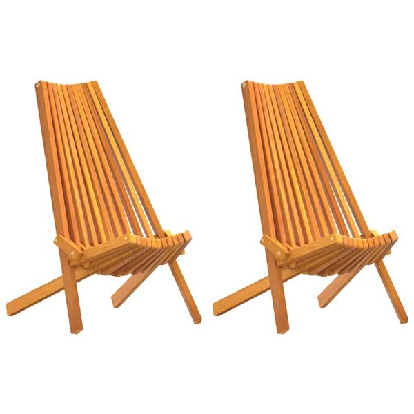 Grote foto vidaxl opvouwbare tuinstoelen 2 pcs bruin 56 x 69 x 84 m tuin en terras tuinmeubelen