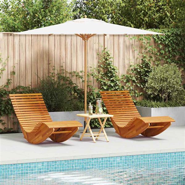 Grote foto vidaxl schommelzoneloungers 2 pcs bruin 154 x 60 x 74 cm tuin en terras tuinmeubelen