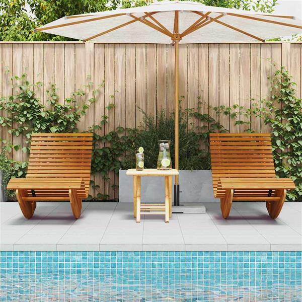 Grote foto vidaxl schommelzoneloungers 2 pcs bruin 154 x 60 x 74 cm tuin en terras tuinmeubelen