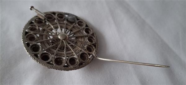 Grote foto antieke zeeuwse zilveren knop broche antiek en kunst goud en zilver