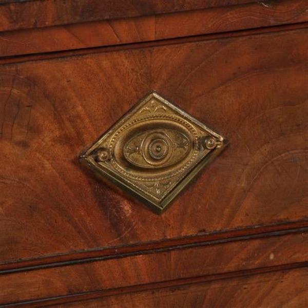 Grote foto antieke kast strak hollands kabinet met fronton overgangsperiode ca. 1800 no.412033 antiek en kunst stoelen en banken