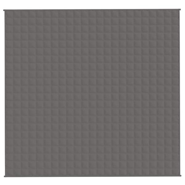 Grote foto vidaxl verzwaringsdeken 220x240 cm 15 kg stof grijs huis en inrichting bedden