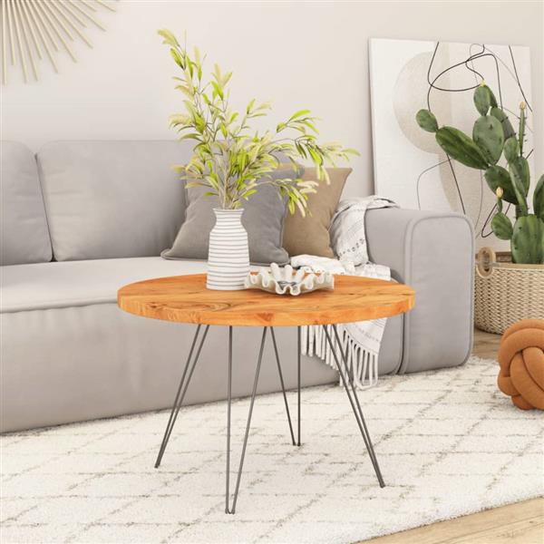 Grote foto vidaxl tafelblad rond 70x2 5 cm massief acaciahout antiek en kunst stoelen en banken